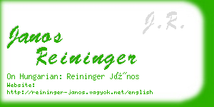janos reininger business card